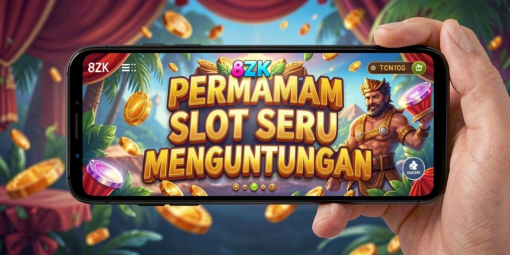 Screenshot utama 8ZK menampilkan gameplay Slot yang seru.