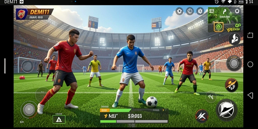 Gameplay <strong>DEMI11</strong> yang seru menampilkan aksi olahraga yang mendebarkan.