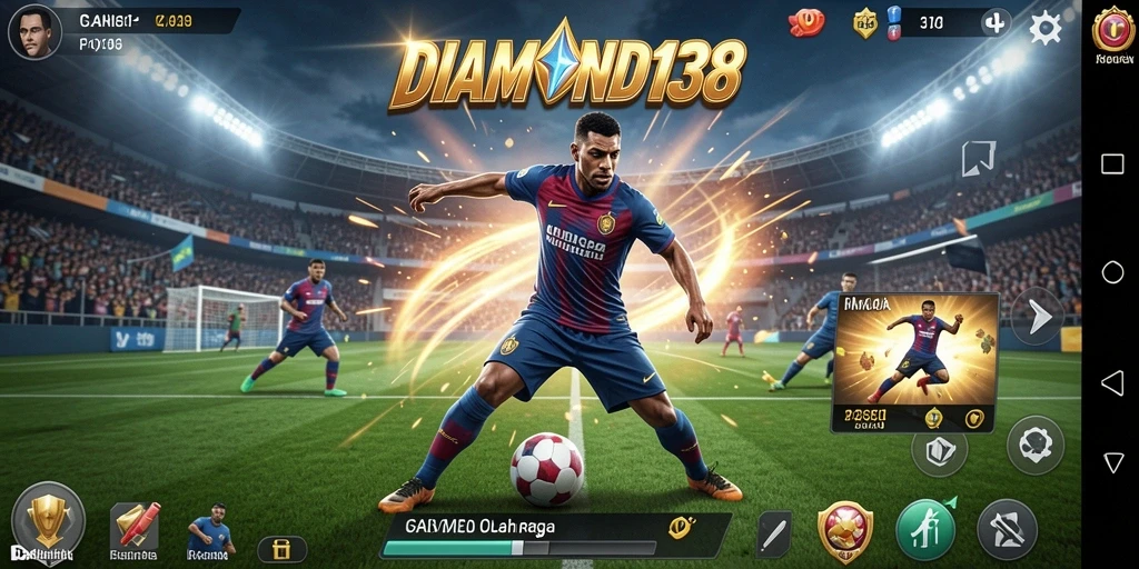 Tangkapan layar utama DIAMOND138 menampilkan aksi gameplay olahraga yang seru.