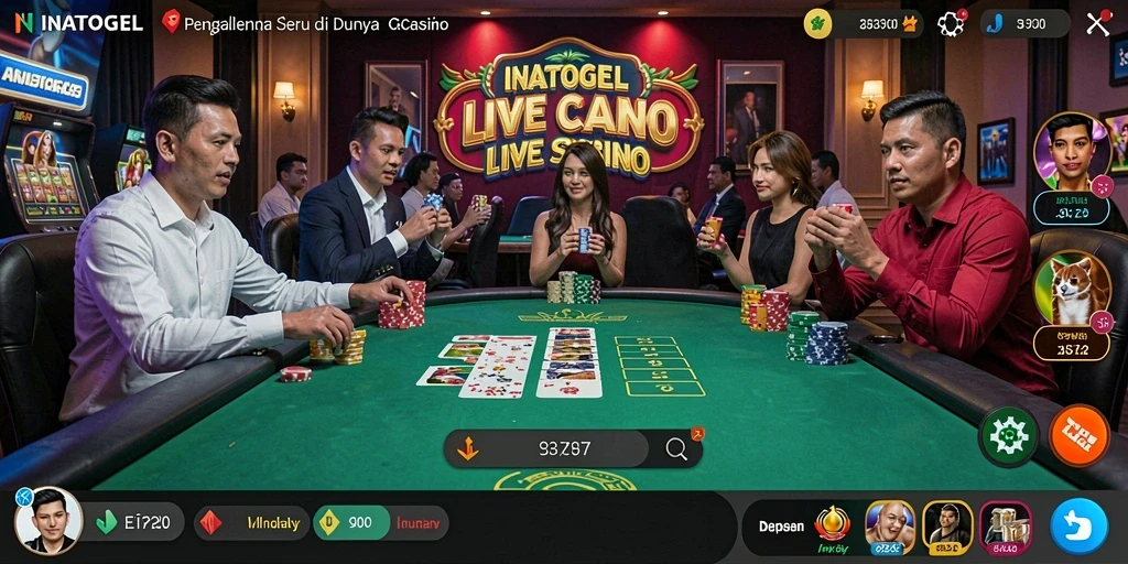 Tampilan gameplay Live Casino INATOGEL yang mengasyikkan.