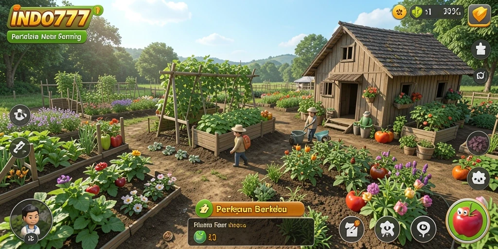 Tampilan gameplay Farming yang seru dan interaktif.