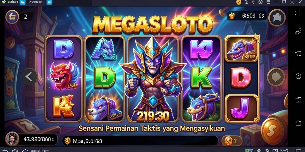 Tampilan gameplay seru dari MEGASLOTO dengan aksi taktis.