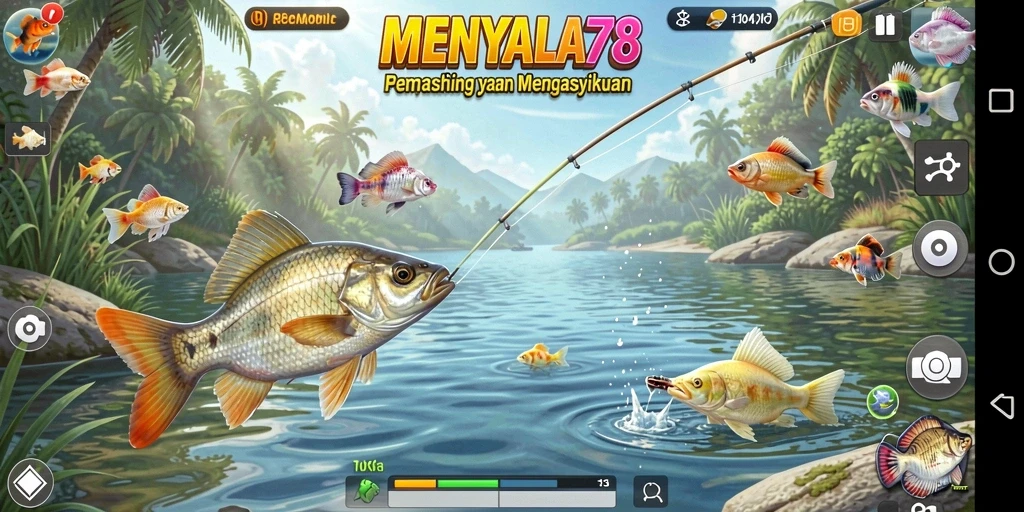 Tangkapan ikan menakjubkan dalam gameplay <strong>MENYALA78</strong> yang realistis.