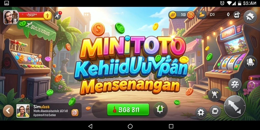 Tampilan gameplay simulator kehidupan di MINITOTO.