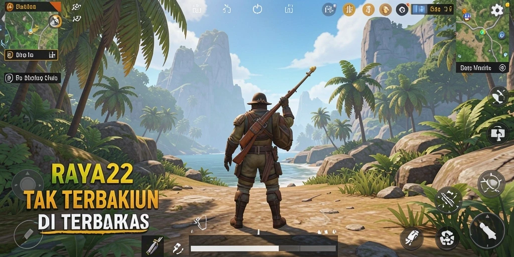 Gameplay RAYA22 yang mendebarkan di dunia terbuka.
