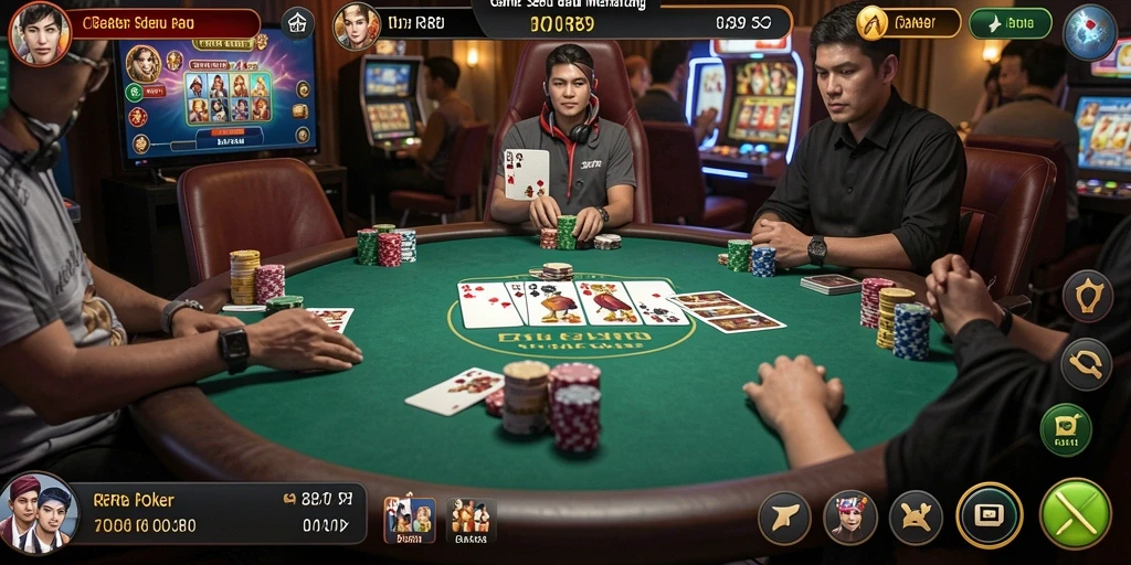 Tampilan gameplay poker yang menarik dan realistis di RR89.
